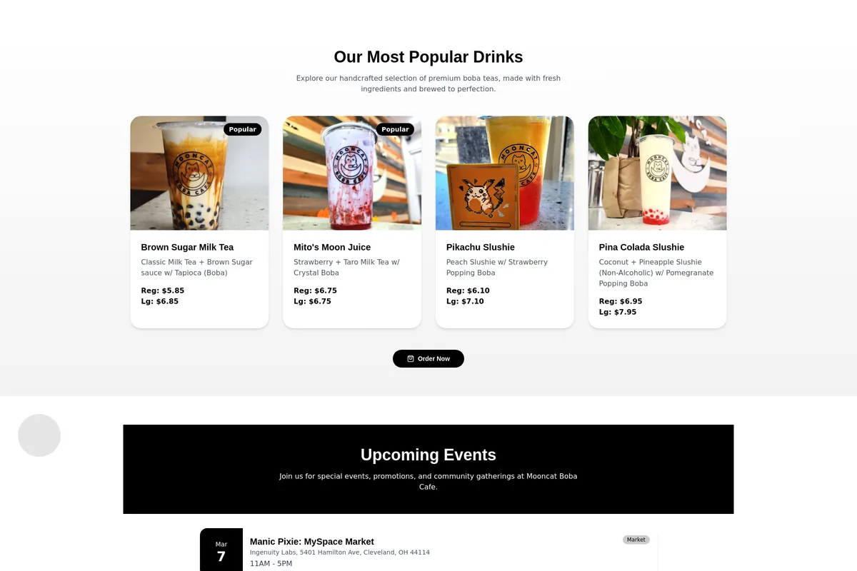 Mooncat Boba Cafe — cat cafe in Cleveland, Ohio